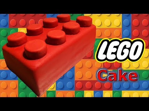 Lego brick cake