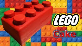 Lego brick cake