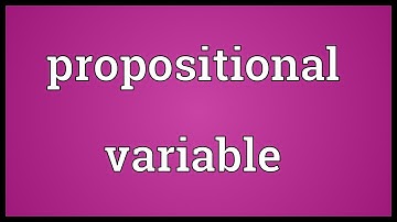 Propositional variable Meaning