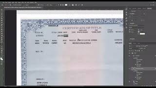 South Dakota car title certificate editable template, 2 pages
