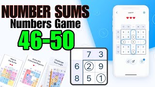 NUMBER SUMS Number Game level 46 47 48 49 50 screenshot 4
