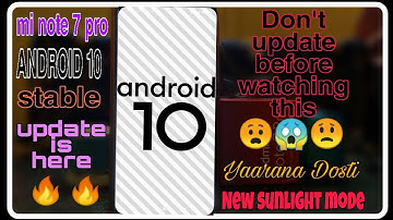 Redmi note 7 pro new android 10 stable update | official android 10 update | MIUI 11.0.2.0 update