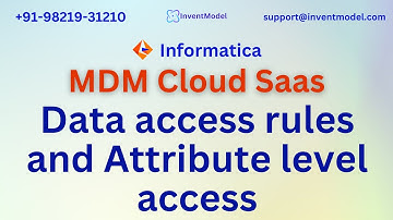 Informatica MDM Cloud SaaS training | Data access rules and attribute level access control
