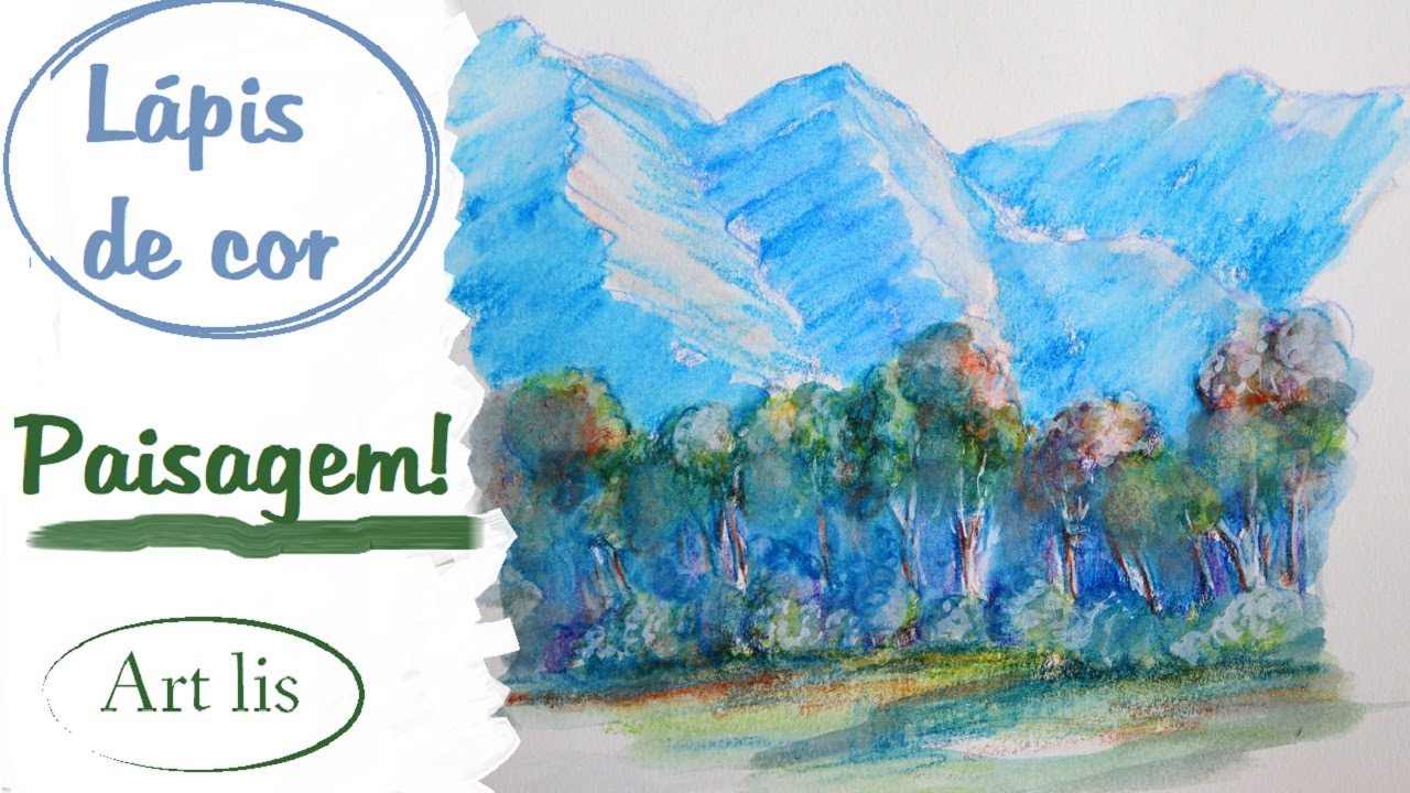 MONTANHAS de GARUVA! DESENHO FÁCIL de MONTANHA e ÁRVORES com LÁPIS de COR!