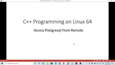 C++ Programming on Linux - Postgresql DB Setup Remote  Access