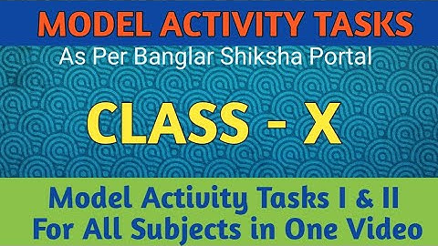 Model Activity Tasks in Hindi, Model Activity Tasks WB Board