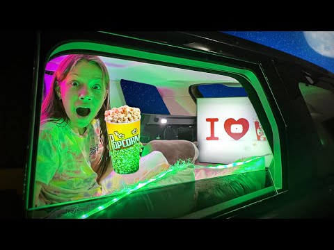 Украла Телевизор * НОЧЬ В МАШИНЕ * Устроила Кинотеатр в Багажнике / Вики Шоу