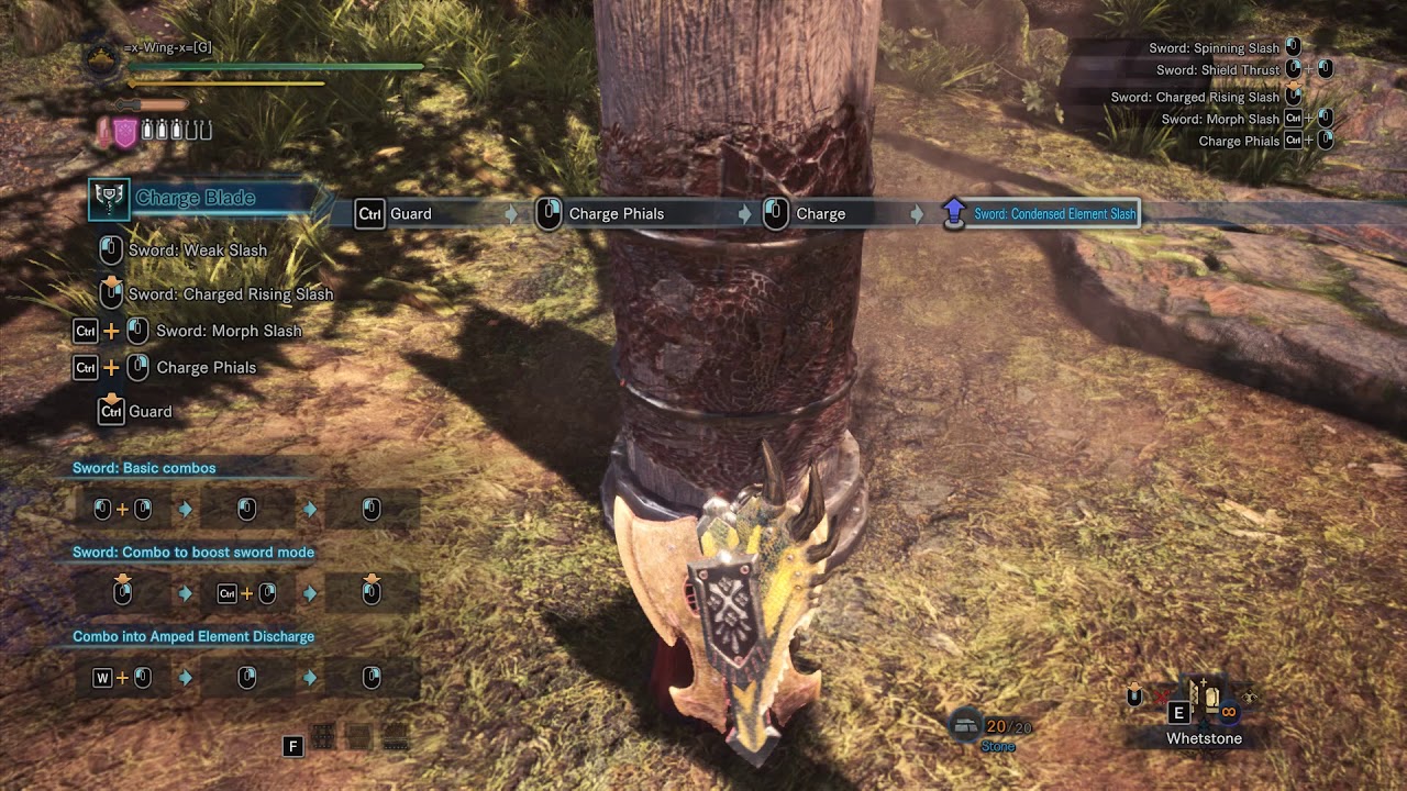 Monster Hunter World My Charge Blade Shield/Weapon Charge/Recharge