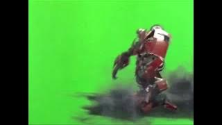 Transformers transforming car with green screen