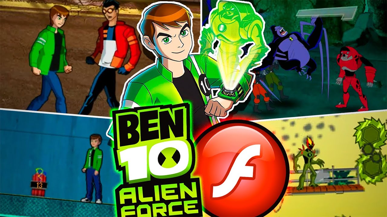 Probé los juegos FLASH de ALIEN FORCE (Ben 10) - YouTube