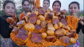 Yummy cooking noodle chili with pork braised cook recipe  Amazing video