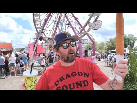 Florida Strawberry Festival 2022 - Eating Oversized Foods & Shortcake / Carnival Rides on Parade Day