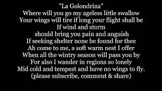 La GOLONDRINA The SWALLOW Words trending sing along music song mexican Spanish freedom