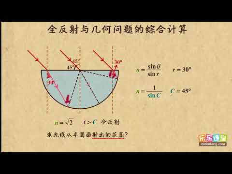 14全反射与几何问题的综合计算    光（2）   高中物理