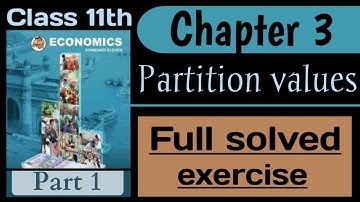 11th Economics Chapter 3 (Part 1) partition value | Q no. 1,2,3,4 (1,2,3)