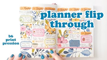B6 Print Pression PLANNER FLIP THROUGH! hardbound vertical layout, 2022 second half- see my spreads!