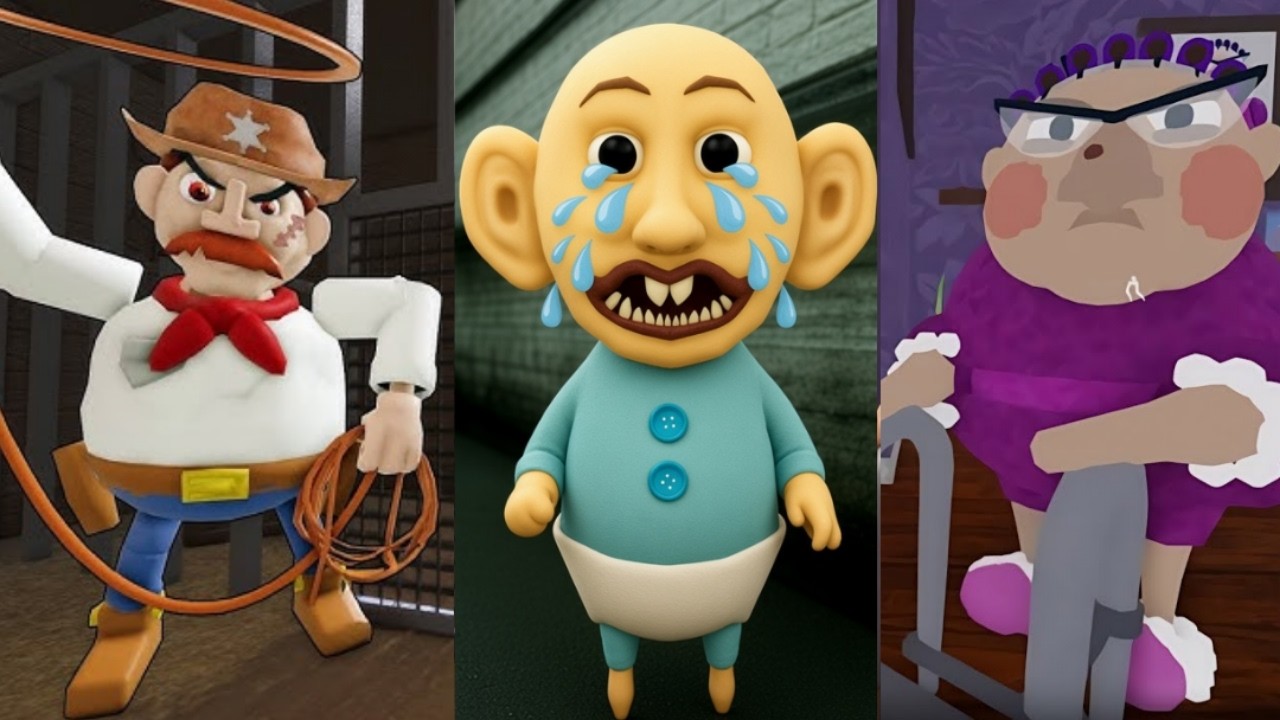 ESCAPEリディム 6枚 Rude Boy Face Rankin Taxi Roblox Escape All Jumpscares, ESCAPE COWBOY ROBBY'S EVIL BANK RUN