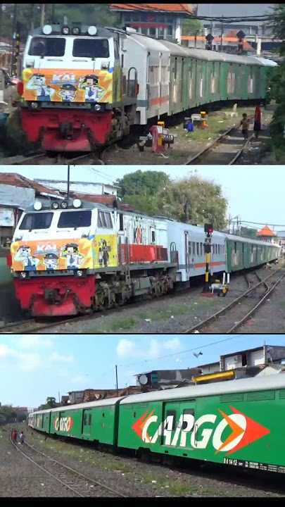 Loko Hias Bawa Cargo Kereta Barang Di Surabaya Kota