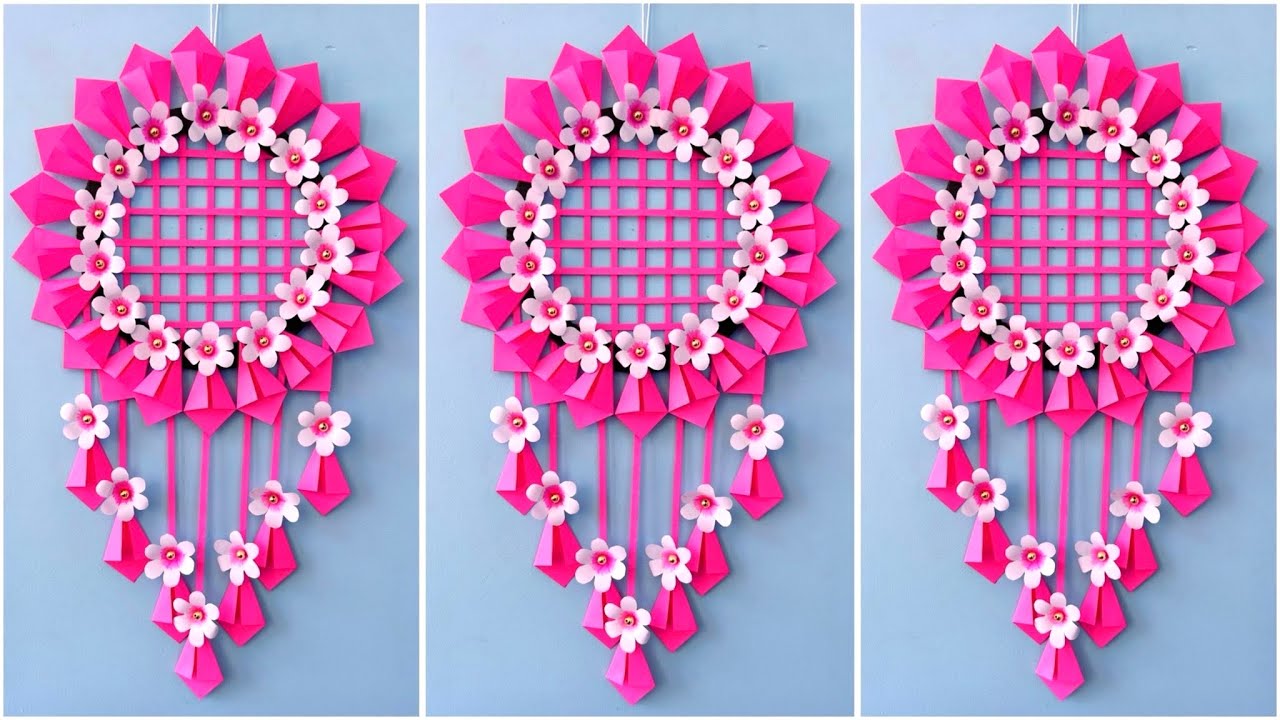 Easy and Quick Paper Wall Hanging Ideas / A4 sheet Wall decor ...