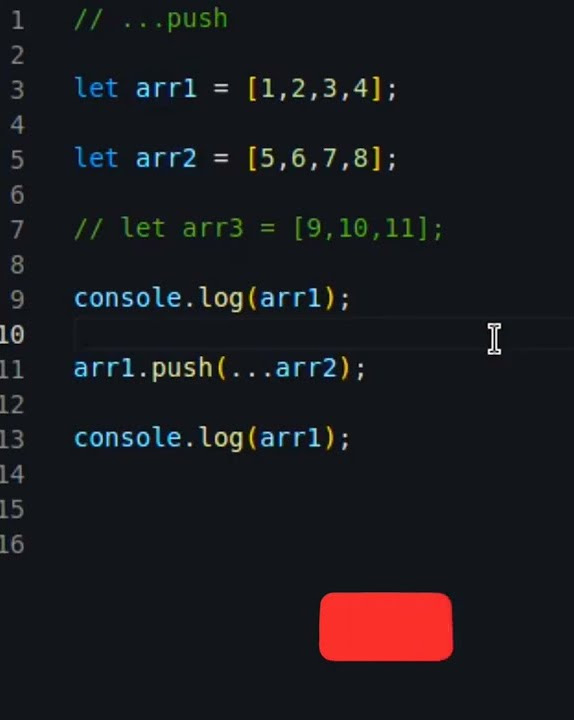 How to merge two arrays using push in javascript #shorts #push - YouTube