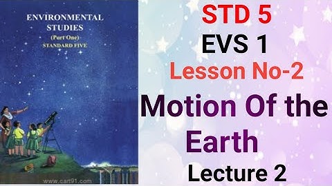 @swatisclasses STD 5 EVS-1 Lesson No 2 Motion of the Earth lecture 2