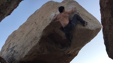 Double Orifice (V4) | HVCG Bouldering | Joshua Tree Climbing