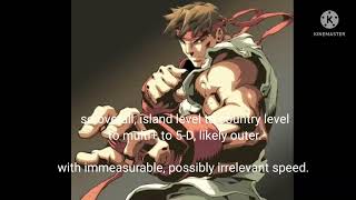 how powerful is Ryu? (street fighters/darkstalkers scaling).