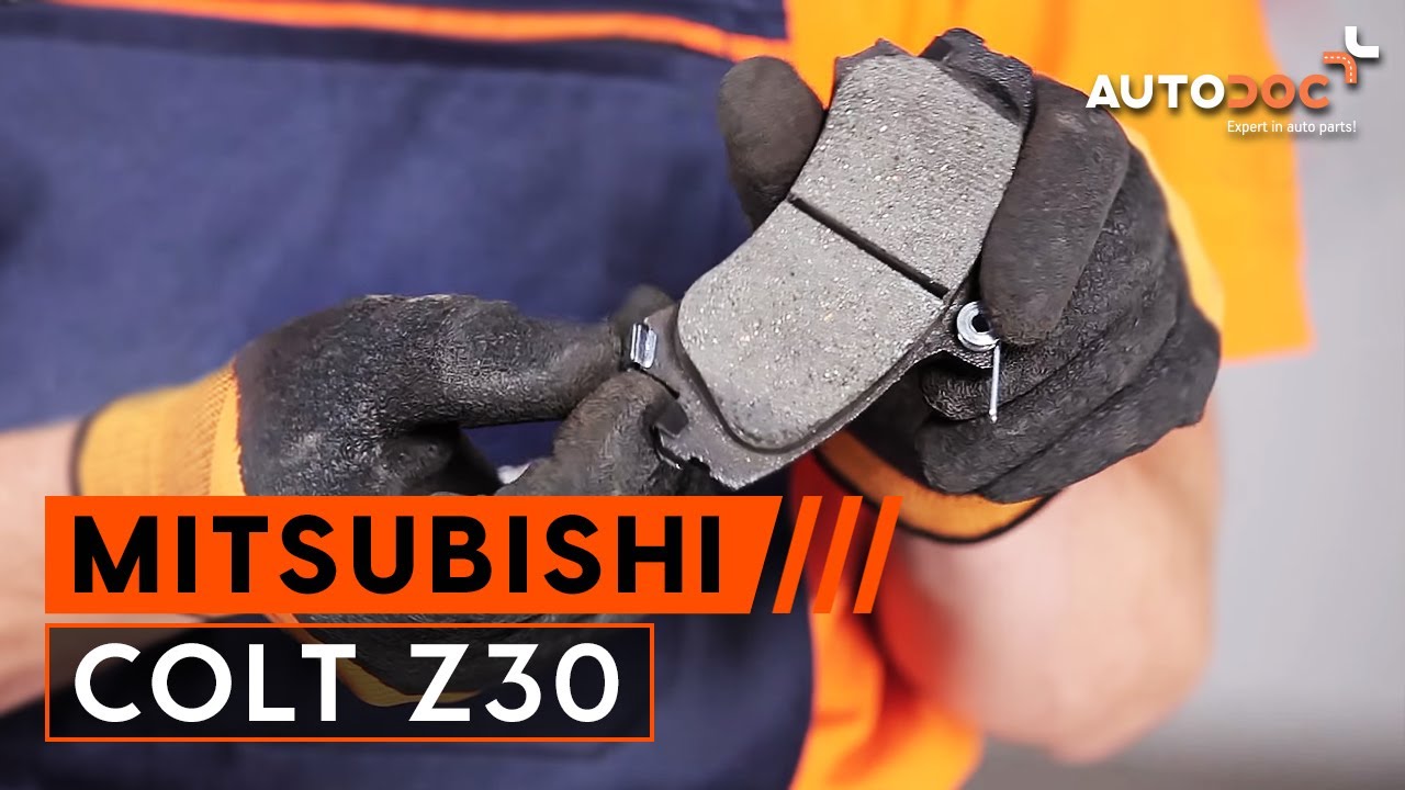 How to change front brake discs and front brake pads on MITSUBISHI COLT ...
