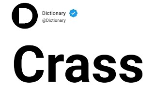Crass Meaning In English