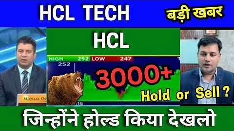 HCL TECHNOLOGIES share latest news today analysis HCL technologies target tomorrow buy or sell ?