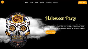 Create a responsive Halloween Website Using HTML and CSS