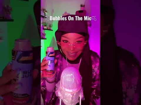 ASMR | Blowing Bubbles On The Mic 🫧 #asmr #short #shorts