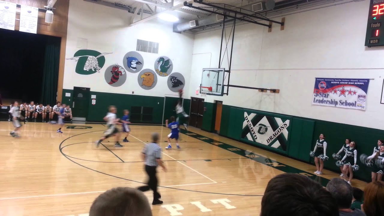 8th grader at De Soto Jr high dunking YouTube