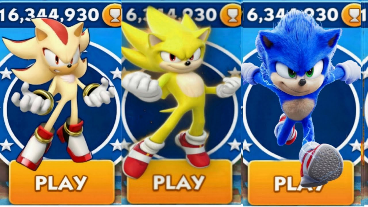 Sonic Dash - Super Shadow VS Super Sonic VS Sonic _ Movie Sonic vs All ...