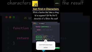 Javascript Challenge Get First N Characters Of String