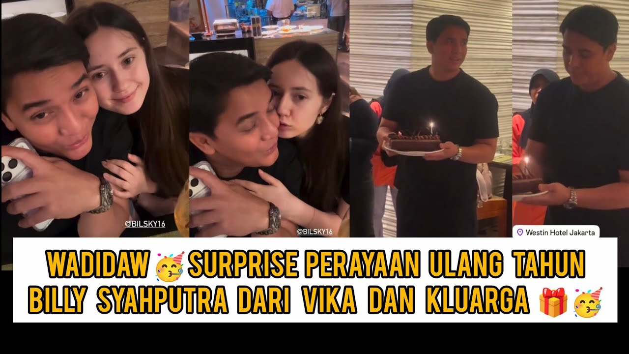 Wadidaw🥳 surprise perayaan ulang tahun Billy syahputra dari Vika dan kluarga🎁 🥳