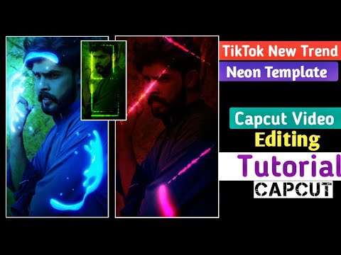 capcut neon light foto style template video editing tutorial | tiktok new trending template | capcut