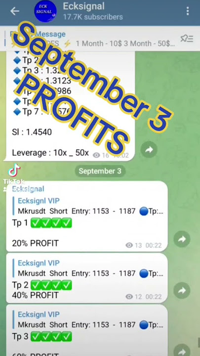 September 3 ,  Profits , join telegram channel link in bio ,  https://t.me/ecksignal