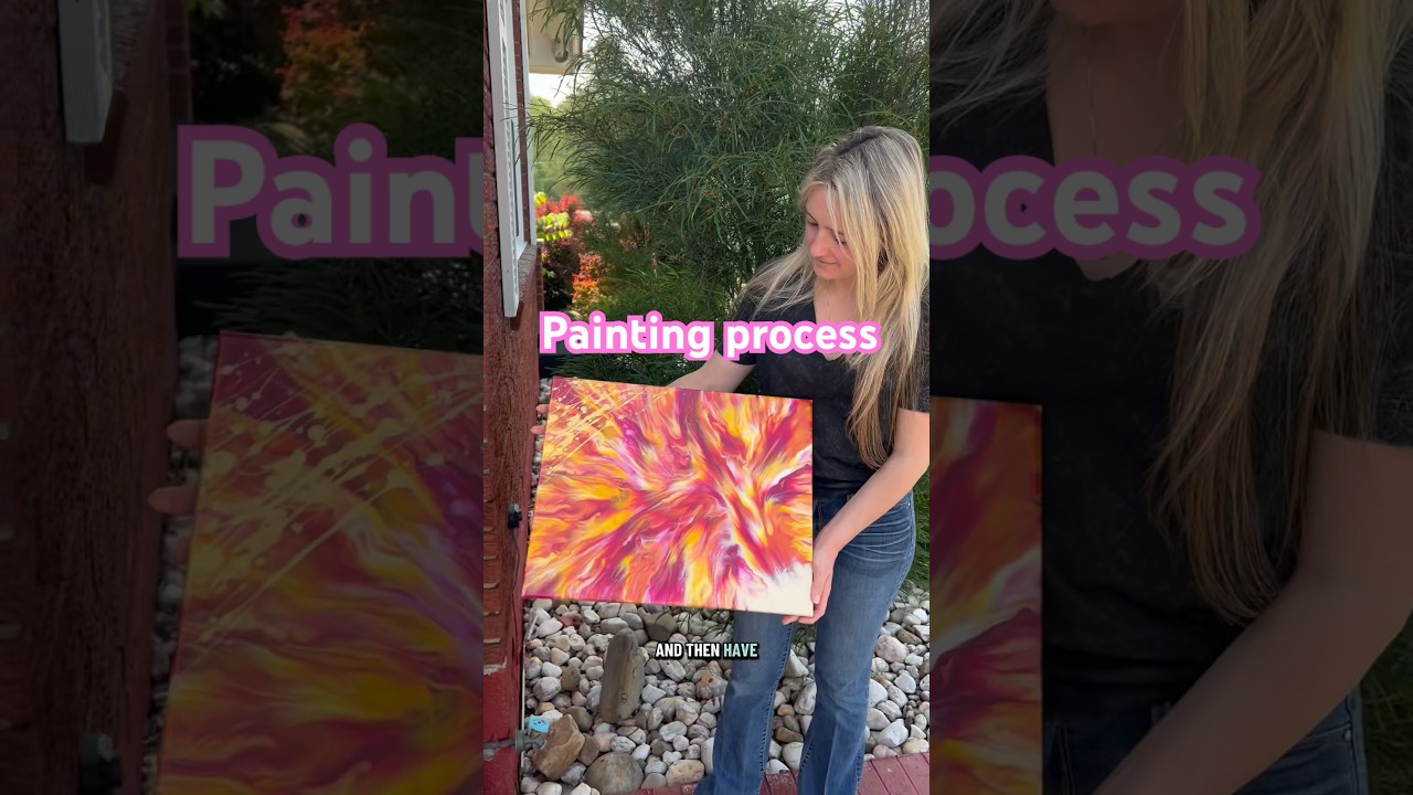 16x20 canvas with fluid acrylics to create something bright 