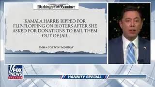 Kamala Harris condemns riots weeks after promoting bail fund for rioters