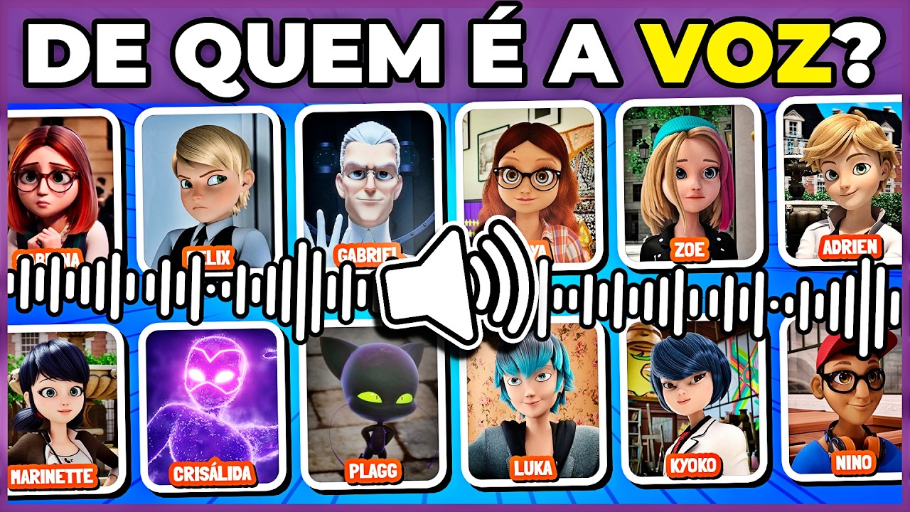 🐞LADYBUG | DE QUEM É A VOZ 🔊 | Adivinhe o personagem pela voz | #quiz #macaquiz 🐵