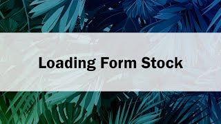 HI PMVI Loading Form Stock