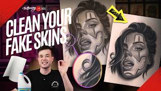 How To REMOVE Fake Skin Stencil AFTER Tattooing🔥Erase Dried-On Tattoo Stencil