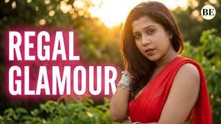 Debarita in a Red Saree – Sunset Serenity Meets Regal Glam | Banger Entertainment screenshot 4