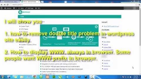 wordpress 4.1 duplicate title fix and www prefix Solved!!
