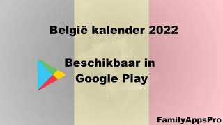 België kalender 2022 screenshot 1