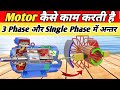 electric motor working || How motor works class 10 HINDI || motor working principle animation.