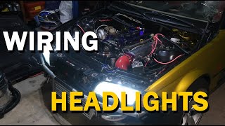 wiring headlight with relays and switches - 2jz to e46 conversion