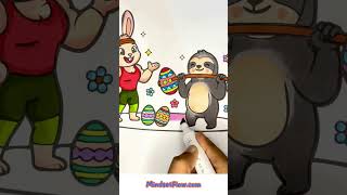 Can You Resist This Hilarious Sloth Color This Now Easter Giggles Coloring Book