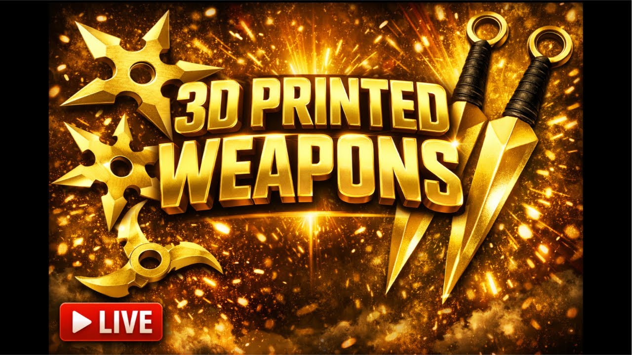3D Printed (GOLD) Weapons LIVE 😳